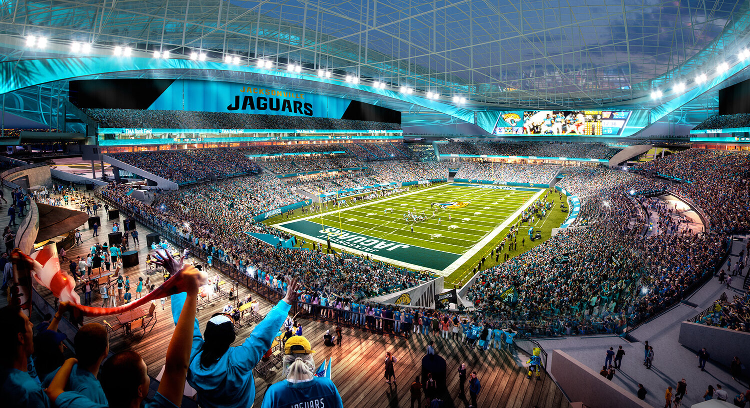 The maximum capacity of the stadium is projected to be 72,000 for events such as the Florida-Georgia Game or concerts but would probably seat 62,000 on average for Jaguars games.